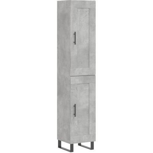 Maison Chic Visoka omara - Komoda - Predalnik betonsko siva 34,5x34x180 cm inženirski les, (21719500) Slike