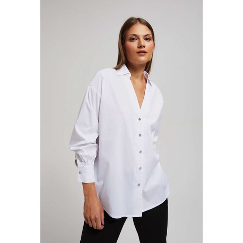 Marisse Shirt With Silver Decorative Buttons And White Collar Slike
