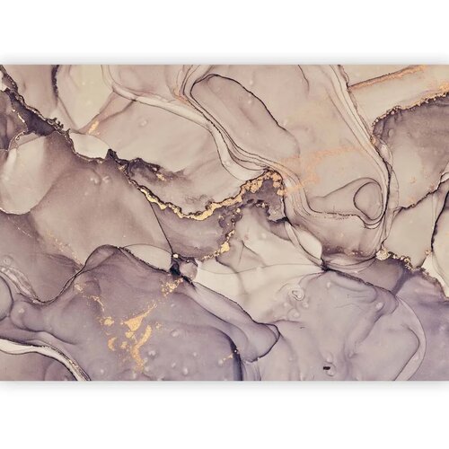  Foto tapeta - Watercolour Abstraction - Powder Pink Marble With Gold Accents 500x350 Vodootporna Slike