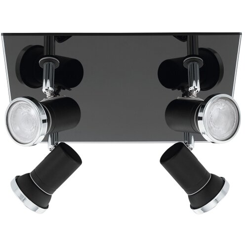 Eglo Tamara 1 spot/4, led, gu10, 4x3,3w, 4x240m, ip44, hrom/crna Slike