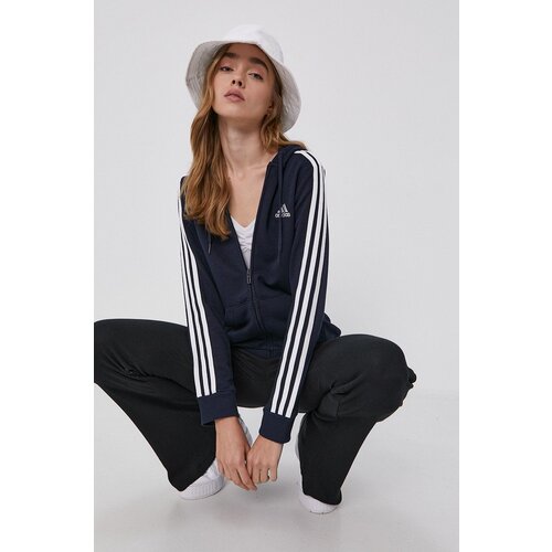 Adidas Dukserica za žene, boja: tamno plava, s kapuljačom Slike