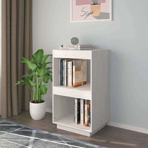 vidaXL knjižna omara bela 40x35x71 cm trdna borovina Cene