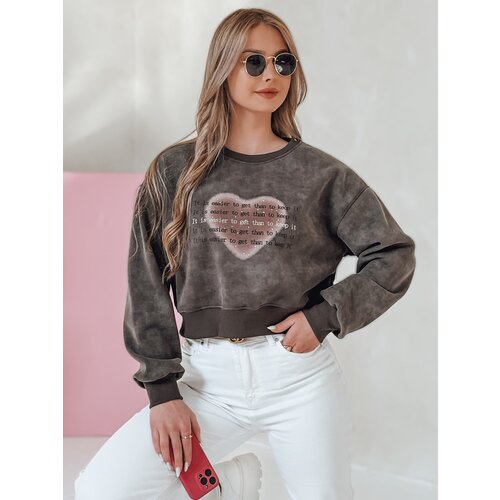 DStreet Bluza damska oversize tie-dye z sercem DESSER grafitowa Cene