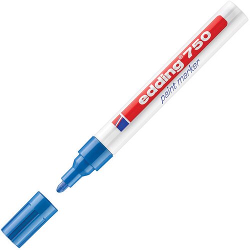 Marker permanentni lakirajući 2-4mm edding 750 plavi Cijene