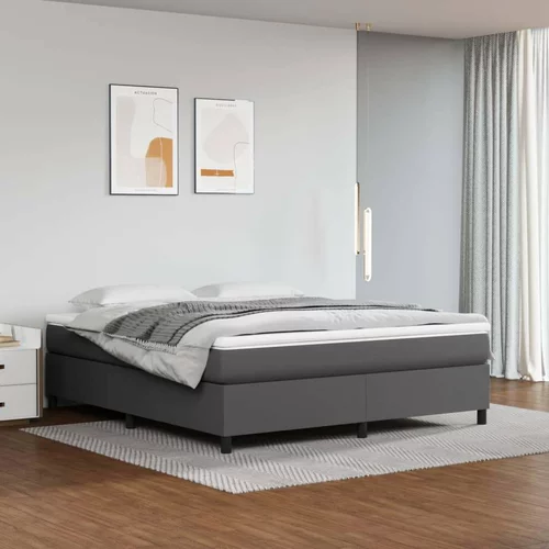  Box spring posteljni okvir siv 180x200 cm umetno usnje, (20737076)