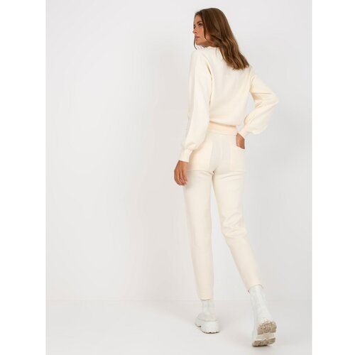 Fashion Hunters Light beige casual set with trousers Slike