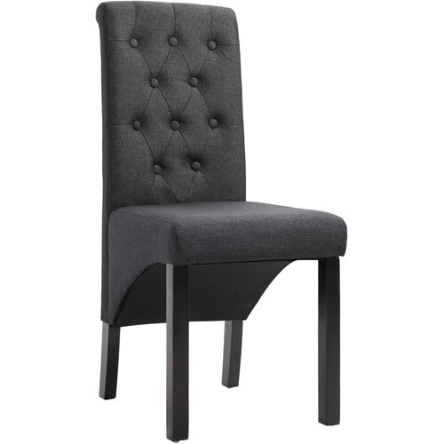 Maison Chic Jedilni stoli - Vzorci stoli 2 kosa temno sivo blago A545, (22032116) Cene