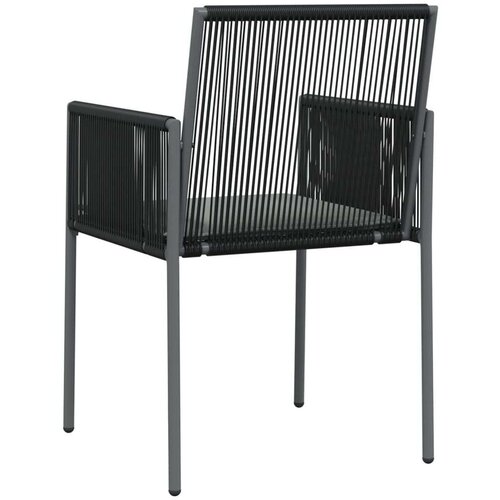 VidaXL Vrtne stolice s jastucima 6 kom crne 54x60 5x83 5 cm poliratan Slike