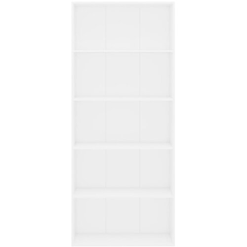  za knjige s 5 razina bijeli 80 x 30 x 189 cm drveni Slike