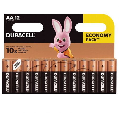 BATERIJA ALKALNA 1,5V AA BASIC PK12 DURACELL LR6 BLISTER Slike