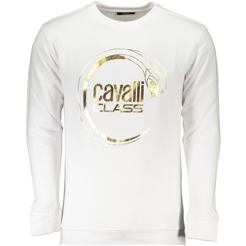 Cavalli Class MEN&#39;S WHITE ZIPLESS SWEATSHIRT Cene