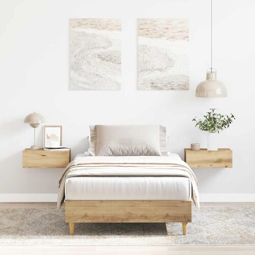 vidaXL posteljni okvir brez ležišča Artisan hrast 100x200 cm Cene