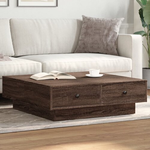  Stolić za kavu Smeđa hrasta 90x90x28 cm konstruirano drvo Cene