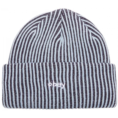 Obey Bowery 2 tone rib beanie Plava