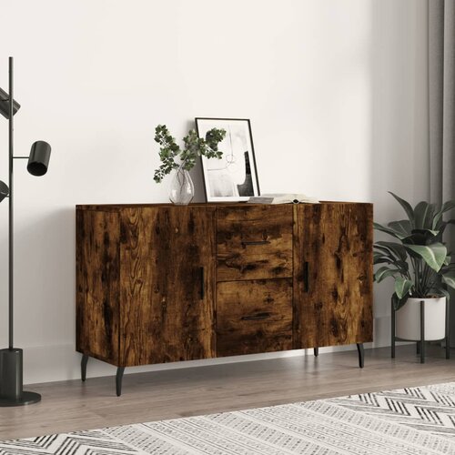 VidaXL Komoda dimljeni hrast100x36x60 cm inženirski les Slike