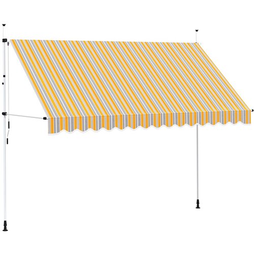 Tenda na ručno uvlačenje 350 cm žuto-plava prugasta Cijene
