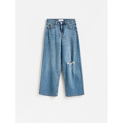Reserved Traperice wide leg comfort - plavo Cijene