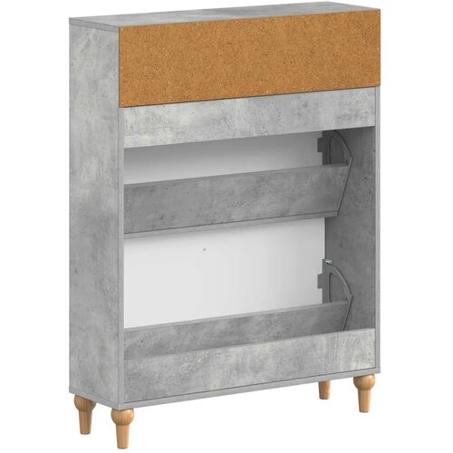  Ormar za cipele ALKMAAR 78 x 24 x 103 cm Konstruirano drvo - Betonska siva Slike