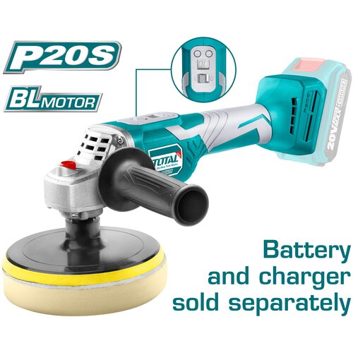 TOTAL TOOLS akumulatorska brusilica za poliranje 20V/2800rpm/P20S/ industrial (bez baterije) (TAPLI2001) Slike