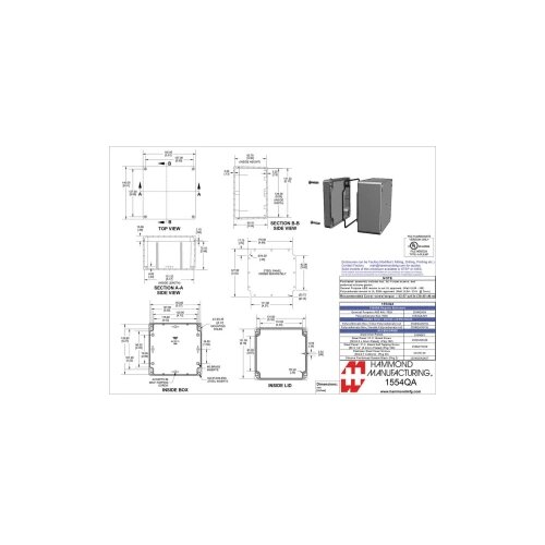 Hammond Electronics 1554 PC CL Univerzalno kući&amp;scaron;te Polikarbonat Siva 1 ST Slike