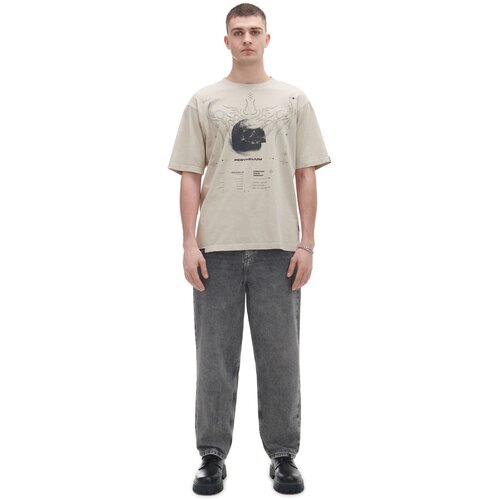 Cropp - Majica kratkih rukava s printom - Slonovača Slike