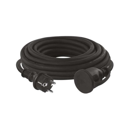  Zunanji podaljšek 10 m / 1 vtičnica / črni / guma-neopren / 250 V / 1,5 mm2 Cene