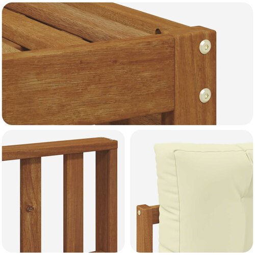  Set vanjskih sofa 6 kom. Prirodna i krem 327 x 168,5 x 73 cm Slike