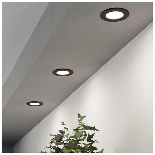 Eglo 901385 - komplet 3x led ugradna plafonska svetiljka fueva LED/3,7W/230V, prečnik 8,8 cm, crna Cene