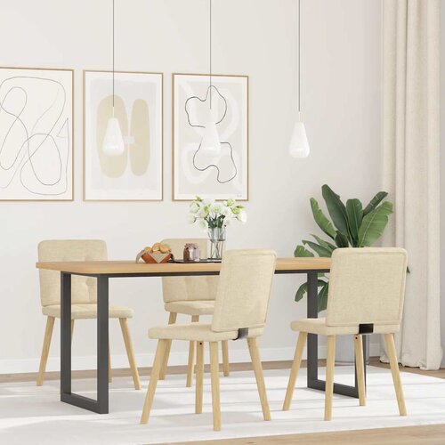 Maison Chic Jedilni stoli - Vzorci stoli 4 kosi krem blago A748, (22032445) Cene