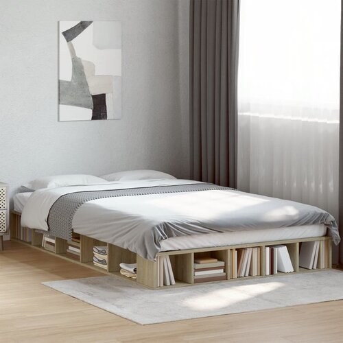Furnova Posteljni okvir sonoma hrast 120x200 cm inženirski les, (21938633) Slike