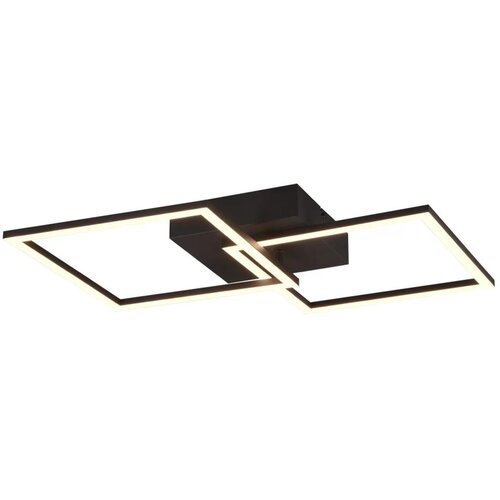 REALITY Stropna LED-svetilka Trail 1-plamenska črna mat 44,6 cm x 39,6 cm Slike
