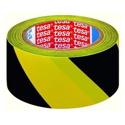 Tesa Lepilni trak Tesa, 33 mm x 50 m, za označevanje, črno rumen Cene