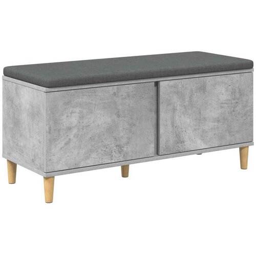  Klupa za hodnik s jastukom Betonski sivi 60 x 38 x 46 cm Slike
