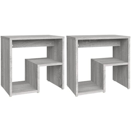 Maison Chic Dvo delni komplet Nočne omarice - Nočne mize siva sonoma 40x30x40 cm konstruiran les, (21688310) Slike