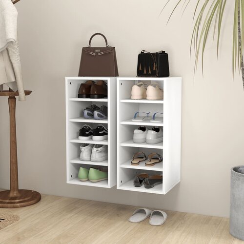 vidaXL ormarići za cipele 2 kom bijeli 31,5 x 35 x 70 cm od iverice Cijene
