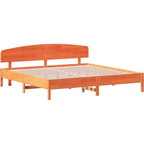  Okvir kreveta bez madraca vo&amp;scaron;tano smeđi 200x200 cm od borovine Slike