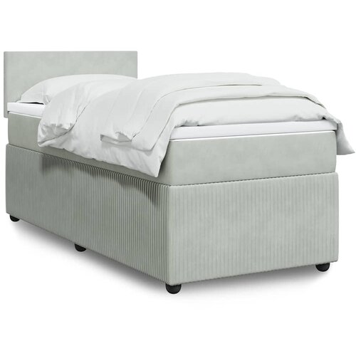  Box spring krevet s madracem svjetlosivi 100x200 cm bar&scaron;unasti Cijene