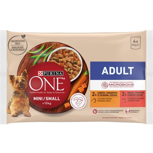 Purina ONE Mini Mini Adult perutnina 4x85 g Slike