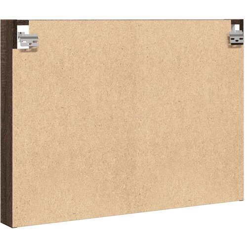  Vitrina boja smeđeg hrasta 80x8,5x58 cm od konstruiranog drva Slike