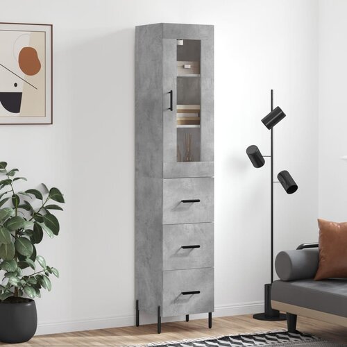  Visoka komoda siva betona 34,5x34x180 cm od konstruiranog drva Cene