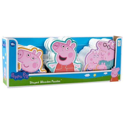Peppa Pig Drvena slagalica sa oblicima, 3 komada Cijene