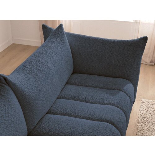 Bobochic Paris Tamno plava sofa od boucl&amp;eacute; tkanine 286 cm Azra &amp;ndash; Slike
