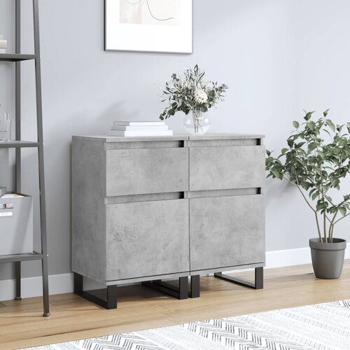 vidaXL Komode 2 kom boja betona 40 x 35 x 70 cm od konstruiranog drva Cijene