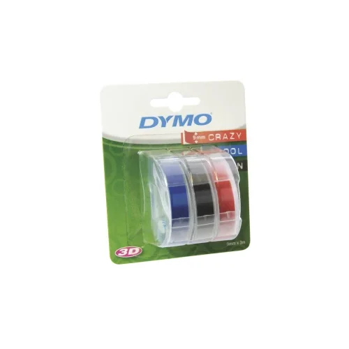 Dymo 3x1 Embossing Labels Multi-Pack 9mm (red/blue/black)