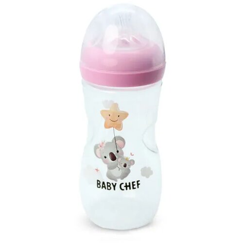 BABY CHEF flašica plastična 330ml, roze Cene