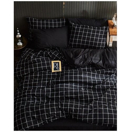 Mila Home Črna posteljnina za zakonsko posteljo/podalj&amp;scaron;ana z rjuho/4-delna 200x220 cm Geometric &amp;ndash; Slike