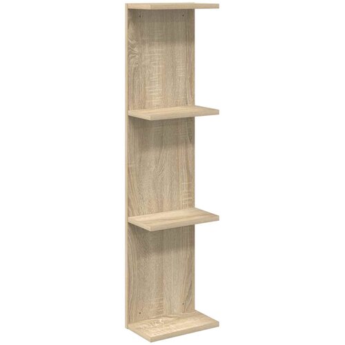 vidaXL Zidna polica Hrast sonoma 25 x 15 x 100 cm Konstruirano drvo - Hrast sonoma 1 25 x 15 x 100 cm (4 etaže) Cene