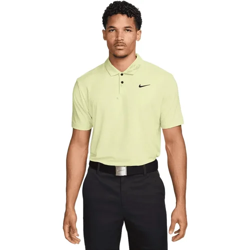 Nike Dri-Fit Tour Heather Mens Polo Light Lemon Twist/Black M