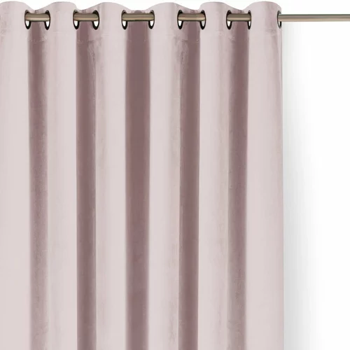 Filumi Svetlo rožnata žametna zavesa za delno zatemnitev 265x250 cm Velto –