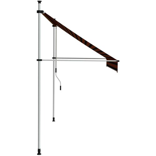 VidaXL tenda na ručno uvlačenje 250 cm narančasto-smeđa Slike